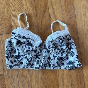 Urban Outfitters Floral Lace Trim Bralette